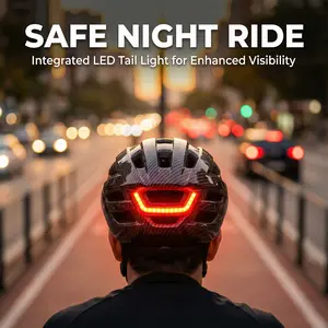 Smart Bluetooth Helmet for Bicycles Electric Scooters Skateboards Unisex Riding Safety Helmet with Integrated LED Tail Light for Enhanced Visibility