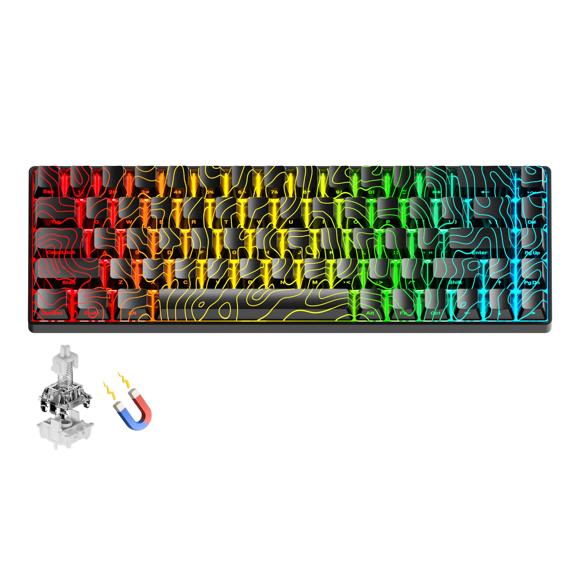 XVX HE68 Gaming Keyboard, Gateron EF Magnetic Pro swtichs, 8000 Hz