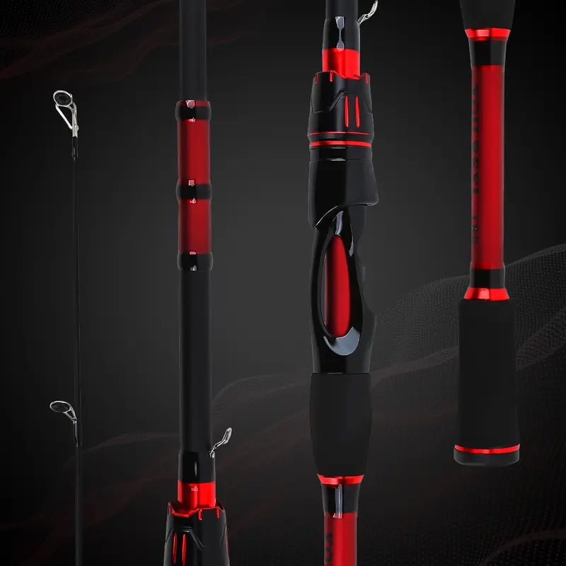 Four-Section Glass Fiber Fishing Rod, Durable Lure Fishing Pole, Comfortable Eva Handle, Lightweight Portable Fishing Gear, Travel Rod, Fishing Equipment, Fishing Stuff