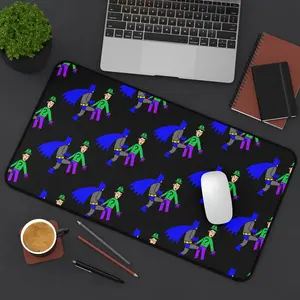 Riddler Nards Kick Batman Desk Mat - Anti-Slip Backing, 4mm Thick Neoprene, Hemmed Edge, Multifunctional Use