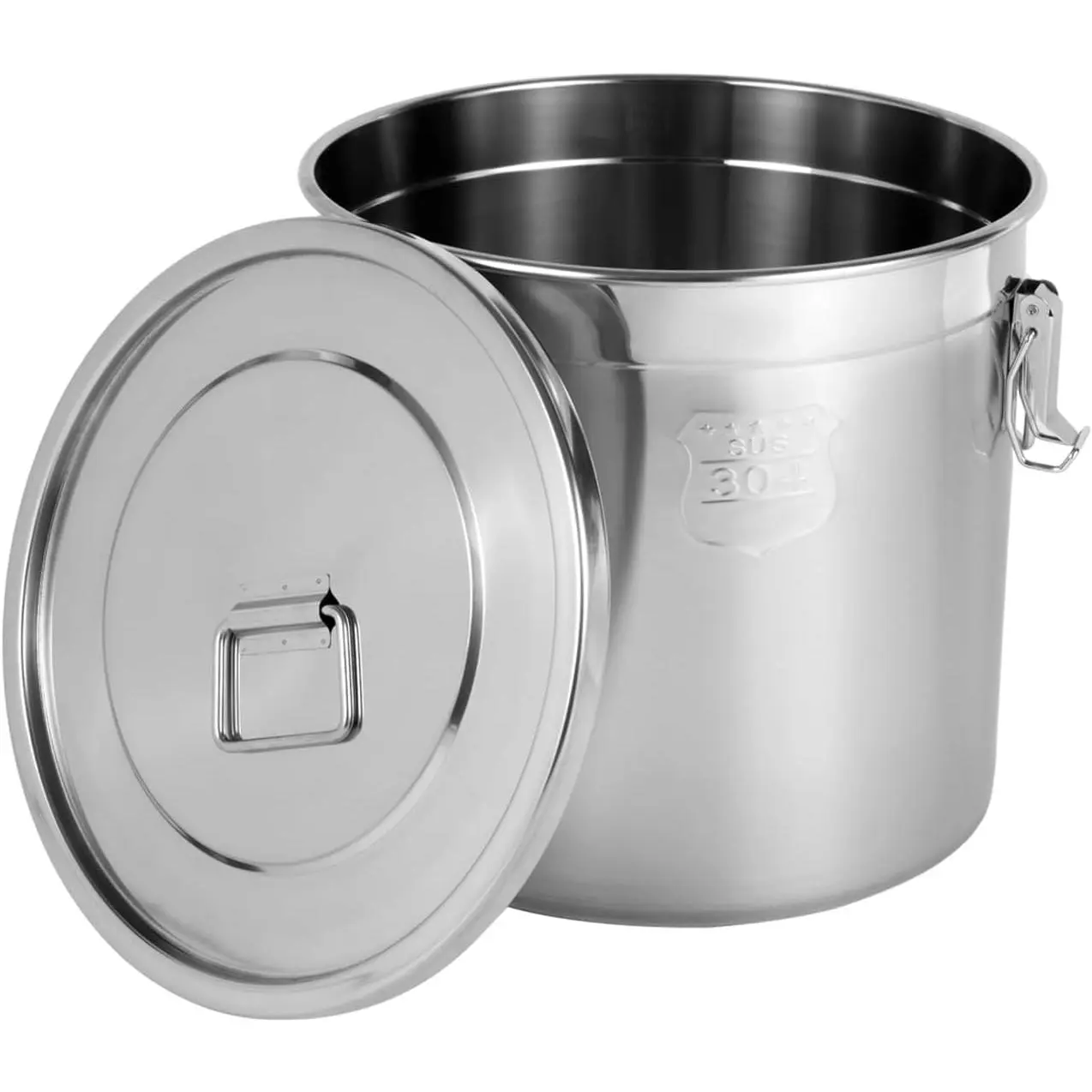 21L Valentine's Day Stainless Steel Airtight Food Storage Canister-Cylinder - Butt Welding, Curling Edge, Double Sealing Leakproof Lid, Handles, Dustproof - Easy to Move 2026 Trending Home Kitchen Preserving Container (Lidded Jars Alternative)