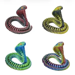 Cobra Toy 3D Printed Snake Figurine, Jointly Moveable Design, Perfect Gift for Collectors & Decorative Display