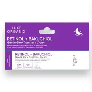 Luxe Organix Retinol + Bakuchiol Overnight Glow Gentle Cream 30g