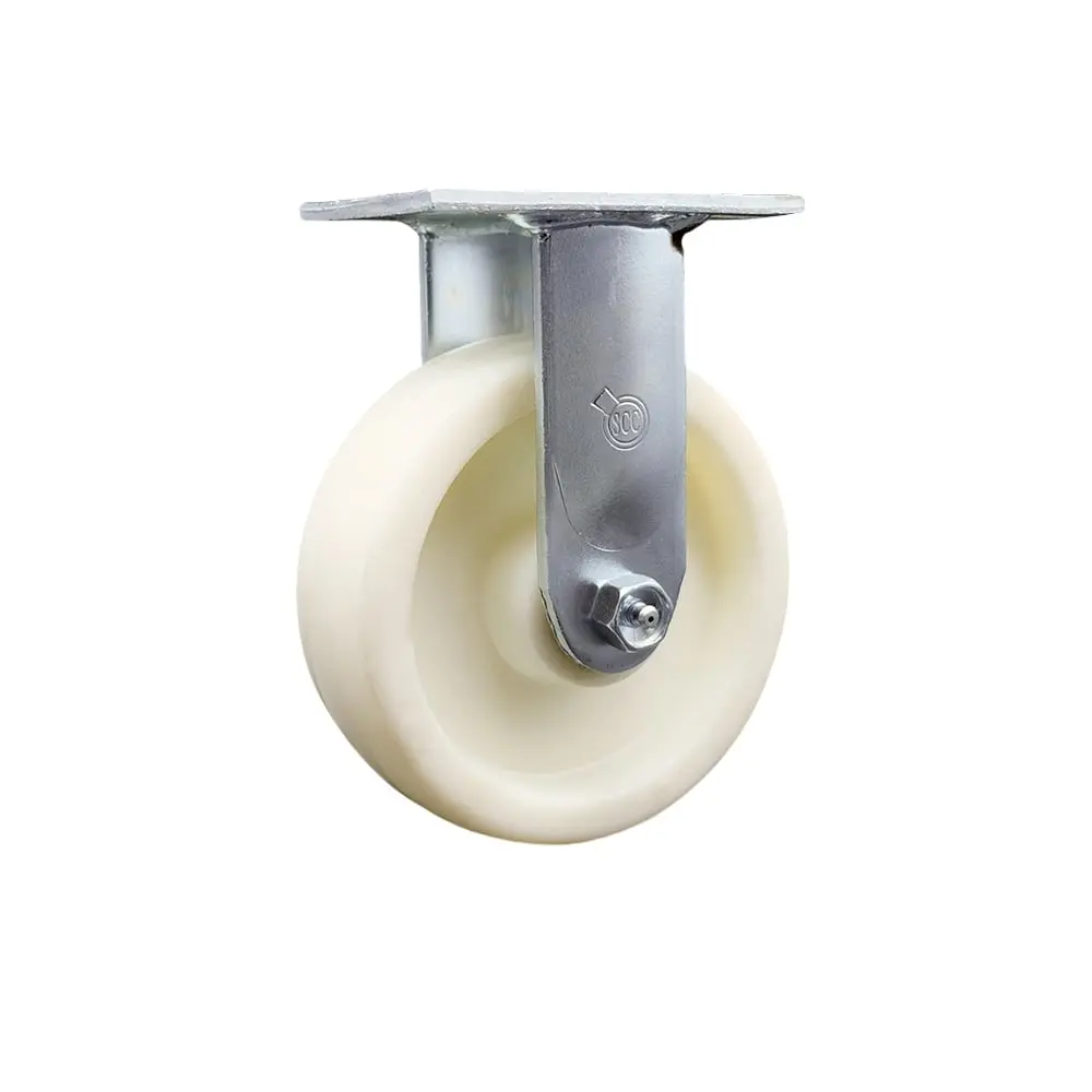 Service Caster SCC-30R620-NYR Maintenance-Free Chemical-Resistant Nylon Rigid Plate-Mount Heavy-Duty Caster, 6" Diameter Wheel, 1250 lbs Capacity for Material Handling Carts/Equipment