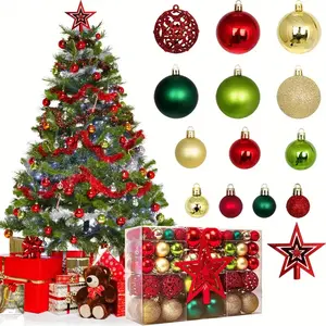 Christmas Tree Omaments 101Pcs Shatterproof Christmas Balls Set,Colorful Xmas Balls for Holiday Wedding Party