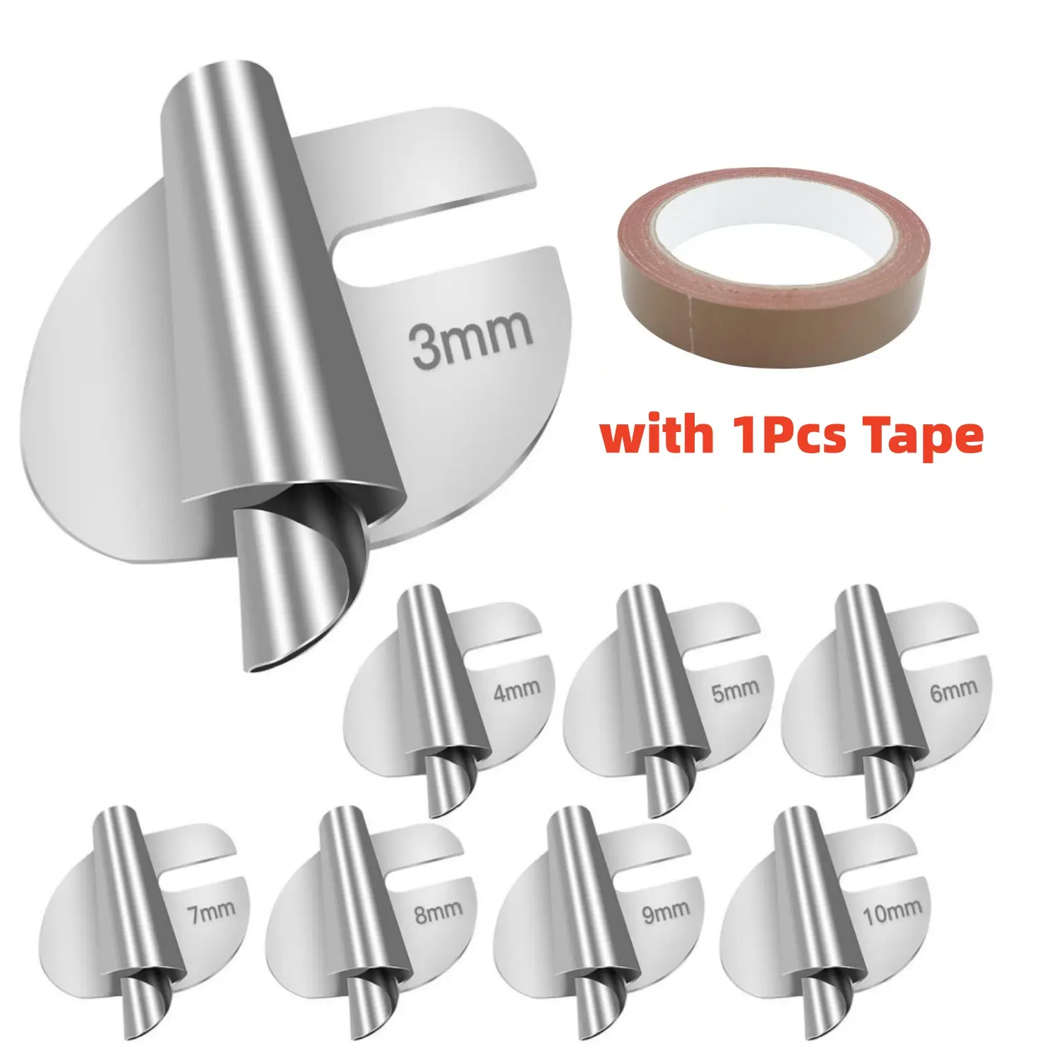 8Pcs Sewing Rolled Hemmer Foot with 1Pcs Tape 8 Sizes 3/4/5/6/7/8/9/10mm Rolled Hem Presser Foot Wide Rolling Hem Foot Sewing Machine Presser Feet Hemmer Home Industrial Curved Scroll Hemming Feet - Home Improvement.