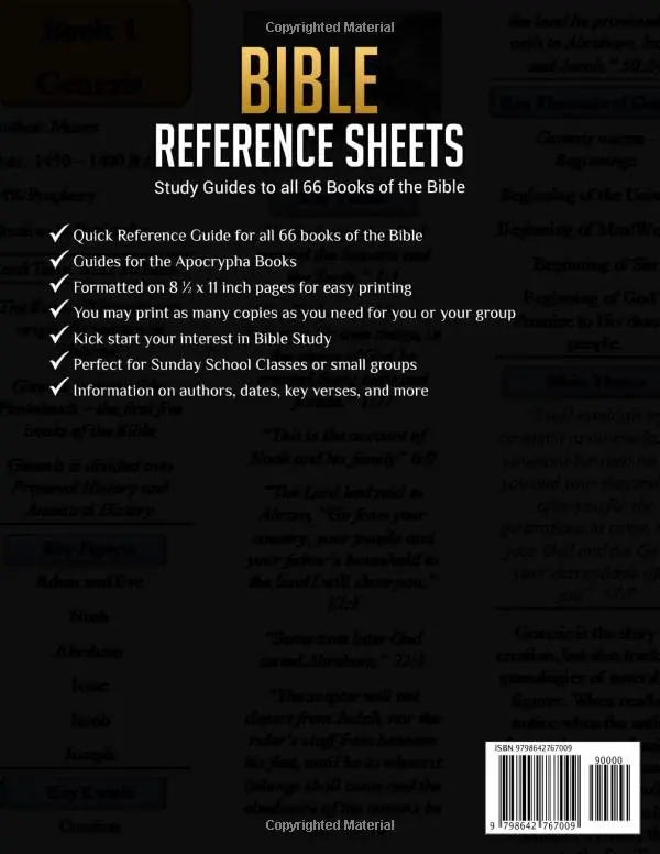 Bible Reference Sheets (Bible Study Basics) - TikTok Shop