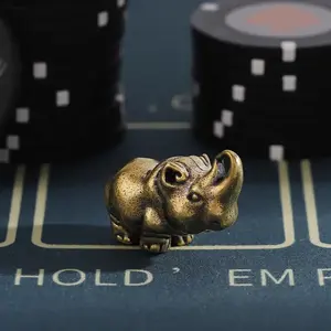 Metal Bull Chip Protector, Collectible Statue, Multi-Room Decor, Indoor & Outdoor Compatible, Unique Tabletop Game Accessory, Men's Gift, Collectible Figurines