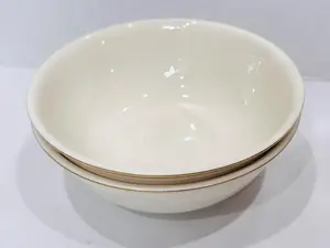 2 lenox place setting bowls- size 6 1/2 - gold trim bone china usa