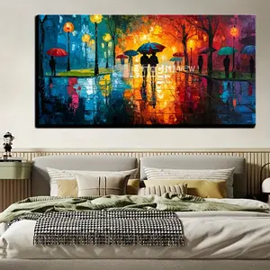 Large Abstract Canvas Painting 1pc - 1.5 Inch Thick Pine Solid Wood Frame Poster Artwork for Home Decor, Office, Living Room, Cafe, Bar, Wall Decor Print Ornaments