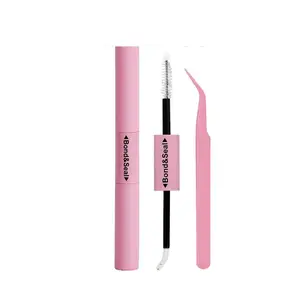 False Eyelash Glue Tweezers Set, Eyelash Fixer, Eyelash Extension Kit, Waterproof Sweat-Resistant, Precise Application, Quick Lash Bonding, Makeup Beginner Tool Kit