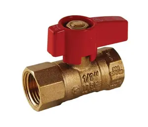 Gas Valve Male Flare 1/2” FIP x 1/2” FIP Brass Red Handle Industrial Component for Efficient Gas Flow