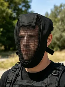 Full Face Mask for Training, Breathable Mesh Comfort Mask, Cosplay Game Mask, Single Piece, Ideal for Sports & Gaming
