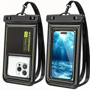 Bubble Float Waterproof Phone Case with Detachable Strap Touch Screen Crossboday Swim Storage Pouch Ultra Thin Universal