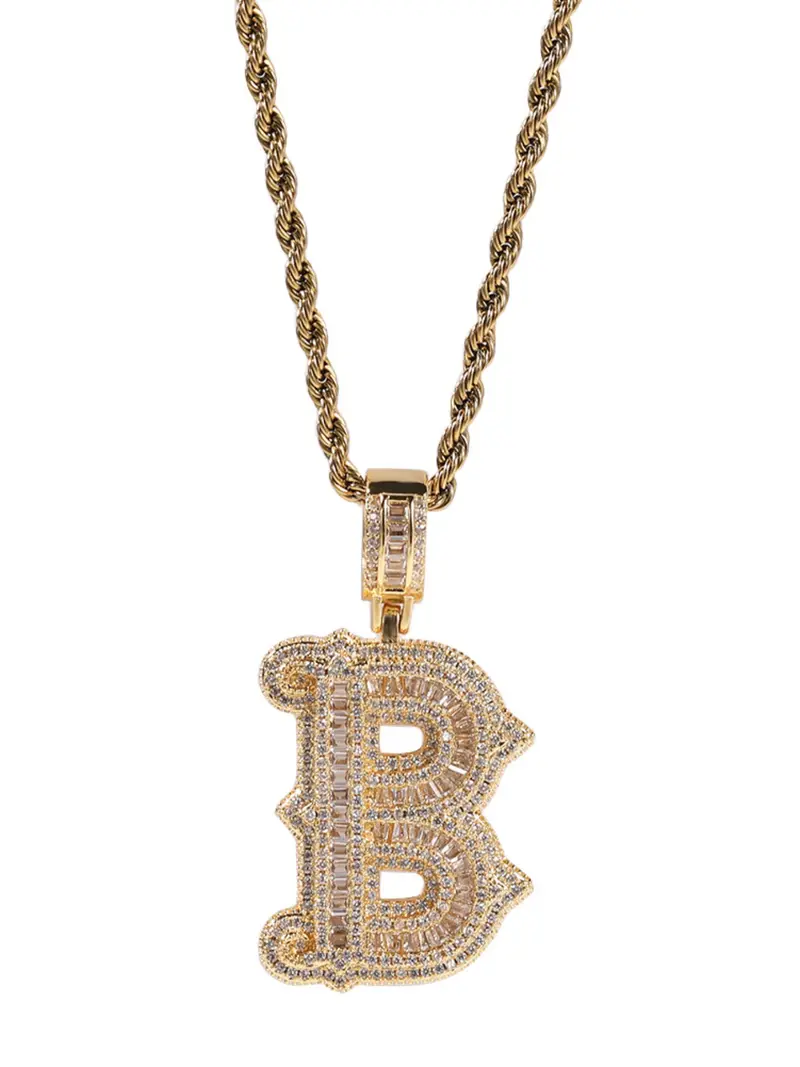 stussy silver alphabet pendant - TikTok Shop