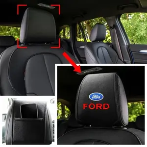 Custom Headrest Covers for Ford Bronco, S-Max, Focus, Galaxy, Mondeo, Transit, Tourneo Custom - Car Logo Design Accessories, Automotive Accessories, Comfortable, Stylish & Snug-Fitting, Decoration.