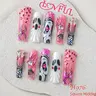 Lovful Square Mid Length 1.7" Handmade Acrylic Press-On Nails for Art & Care|10PCS Reusable,Salon Quality,Link1 H23-H195 #SohoChic Salon Quality Acrylics