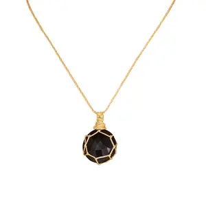 Black Spinel Crystal Necklace – Energy Shield & Calming Support