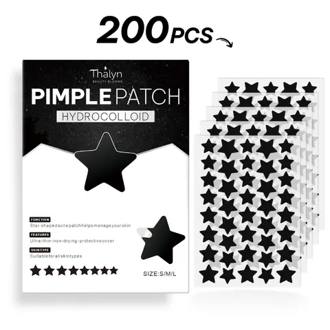 【Black Friday】200/400-Piece Hydrocolloid Pimple Patch Set, Fragrance-Free and Alcohol-Free Blemish Care Patches for All Skin Types