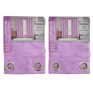 2 Pack Rama Light Purple Energy Efficient Curtains 2 Panels 54x84 Blackout Grommet Window Treatment