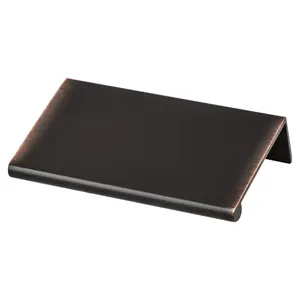 212 MAIN Berenson Bravo Finger Pull, 6 x 3 in., Long Length, Verona Bronze Finish, Aluminum Base, Door Hardware