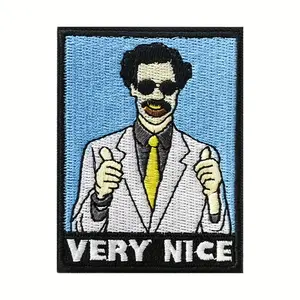 1pc"Very Nice" Meme Patches, Velcros Hook And Loop Fun Tactical Patches, Stylish Embroidery, Molle Patches For Jackets Jeans Hat Tactical Backpacks