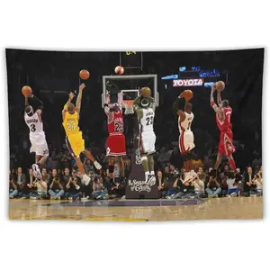 2025 New KCQX''MCPD Basketball Player Basketball Jump Shot Basketball Tapestry Basketball Flag For Room Wall Hanging Art Decoration-room decor