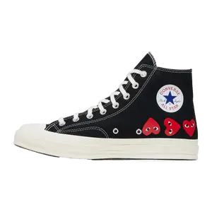 Chuck Taylor All Star 70 Hi "Comme des Garcons PLAY Multi-Heart Black" A08147C