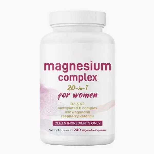 Magnesium Complex 20-in-1 Capsule | Daily Mineral Supplement for Muscle, Nerve & Energy Support | High-Absorption Multi-Form Magnesium | In Stock US