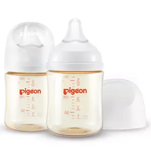 Pigeon Nurture & Nest Wide-Neck and Anti-colic PPSU BPA-Free Baby Bottles with Nipples - 5 fl oz/2pk