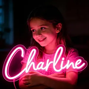 Custom LED Neon Sign Dimmable with Remote, Personalized Text Logo Light for Bedroom, Bar, Wedding, Party and Wall Decor