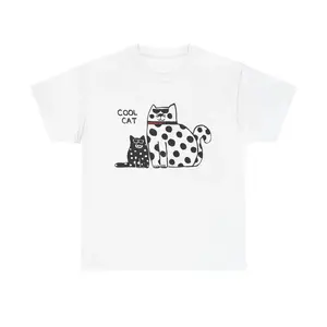 Cool Cat Shirt, Cat Lover T-Shirt, Funny Cat Graphic Tee, Cool Sunglasses Cat Shirt, Cat Mom Cat Dad Shirt, Retro Cartoon Cat Tee, Cute Polka Dot Cat Shirt