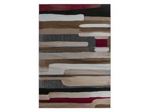 212 MAIN 8 x 11 ft. Brown Rectangle Area Rug - Abstract Print, Machine Woven, Fade-Resistant, Indoor Use, Rectangle Size