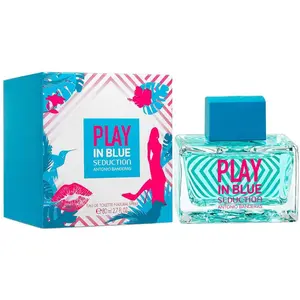 Antonio Banderas Play in Blue Seduction Eau de Toilette (EDT) Sprayer Women's Fragrance, New Launch, 2.7 fl oz, Violet Leaf Top Note, Patchouli Base Note, Amber Women's Fragrance