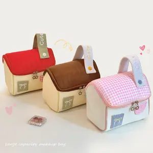 Cute Multifunctional Makeup Bag, Vintage Vanity Bag, Large Capacity Travel Organizer, Waterproof Portable Cosmetic Storage Pouch, Durable Design for Daily Use & Trips