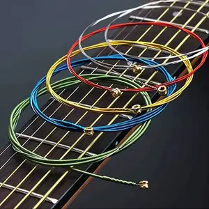 6-Piece Rainbow Guitar Strings Set, Ideal for Acoustic & Classical Guitars, Perfect Gift for Birthdays, Graduations, Valentine’s Day