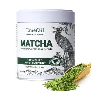 Emerfail Matcha Green Tea Powder 40g - Premium Ceremonial Grade 100% Pure First Harvest Tea from the Plateau