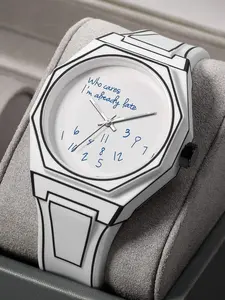 Men's Quartz Watch, Trendy Watch, Silicone Material, Analog Display, Clasp Closure, Casual Style, Suitable for All Occasions, Perfect Gift Choice