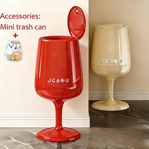 New product launch: A multi-scenario suitable waste storage container with a double-bucket design, wine glass-shaped trash can, high-rise living room trash can that eliminates bending, and a high-appearance-value, large-capacity 20L wine glass trash can