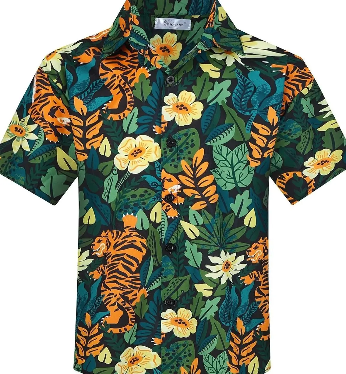 Vacation Essential Mens Hawaiian Shirt Tropical Floral Casual Wear Gift For Friends