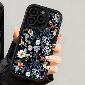 Floral Pattern Phone Case For Iphone17 16 15 14 13 12 11 Pro Max Xs Xr X Plus Shock Absorption And Scratch Resistant Phone Case Elegant And Romantic Any Picture Can Be Customized Drop Proof Tpu Case
