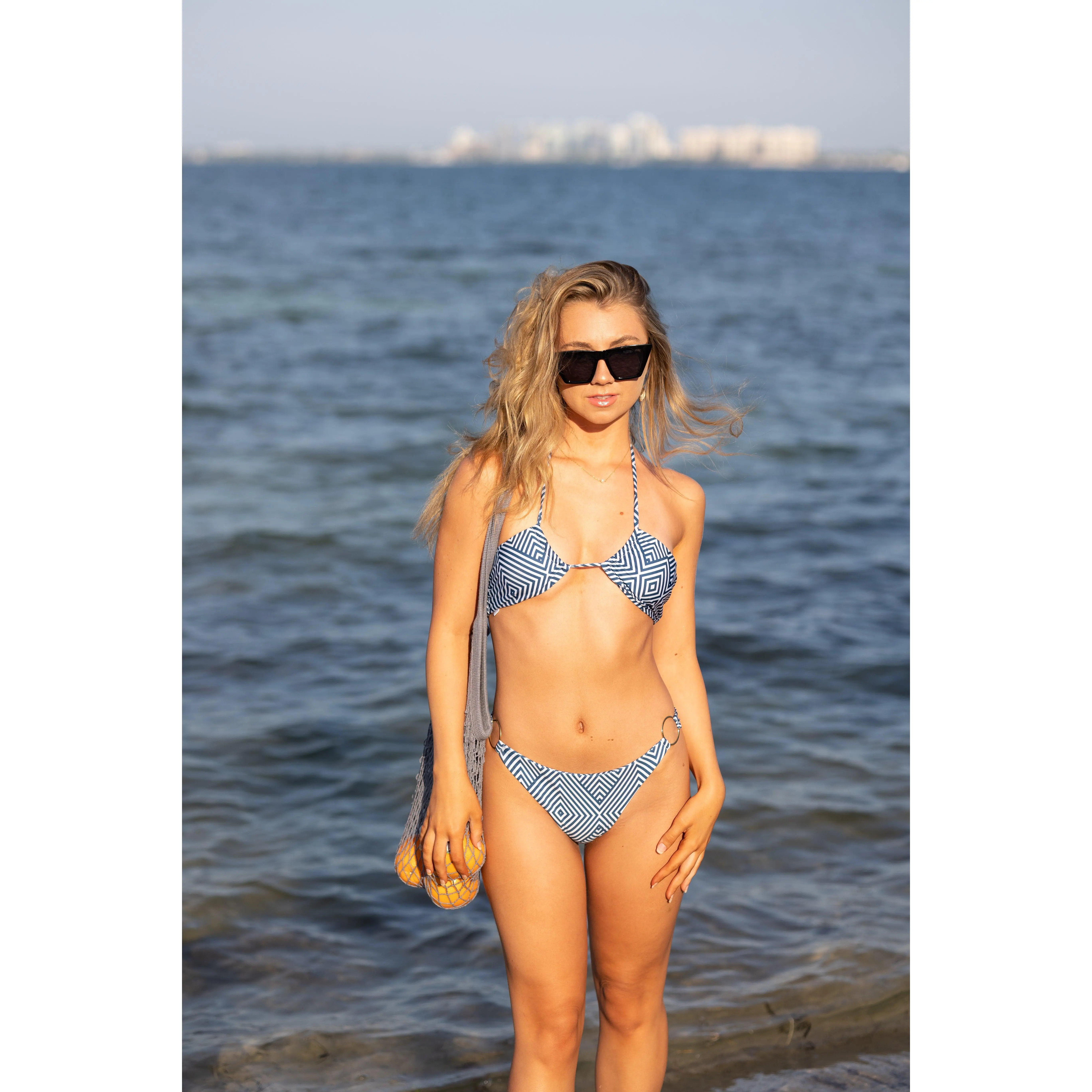 GI's Sirens Song Halter Bikini Top - Women's Sustainable Swimwear, CO2 Control, 50+ UV Protection, Fast Dry, Oeko Tex Certified