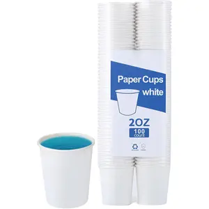[100 Count - 2 oz] Small Paper Cups, Mouthwash Cups Bathroom Cups Mini Cups Small Disposable Cups