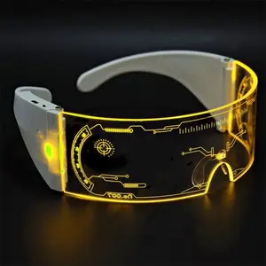 LED Technology Light-Up Cycling Glasses for Night Travel, Anti-Collision, Illuminated Protective Goggles