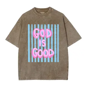 God Is Good Christian Unisex Washed T-Shirt – Faith-Inspired Style