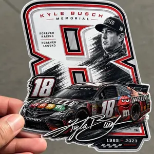 Kyle Busch Memorial Sticker, Forever Rowdy Magnet, NASCAR Legend Tribute Sticker, Racing Sticker, RIP Rowdy Sticker, Racing Fan Gift 1