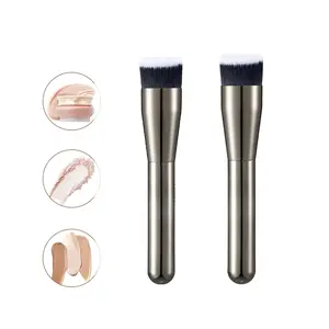 2 piece set-Makeup brush for foundation,foundation brush set,flat top kabuki foundation brush saie face tool Salon Barber Neck and Hair Complete Multi-Functional Professional Travel Makeup Brush Set stippling brush Double-Ended Contour Foundation Brush