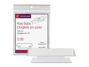 Smead 1/3 Cut Poly Hanging Folder Tabs