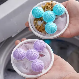 Two Laundry Lint Ball Bags, Lint Balls, Floating Lint Removers, Clothing Cleaning Filter Net Bags for Hair Removal, Laundry Cleaning Balls, Used for Cleaning in Washing Machines, Filtering