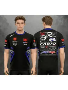 2026 New Motorcycle Racing No. 20 Rider Fabio Quartararo Fan 3D Printed Pattern T-Shirt Men Women Summer Casual Short Sleeve